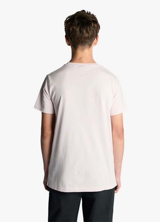 Lyle & Scott T-shirt met logoborduring - achterkant 3 lichtroze