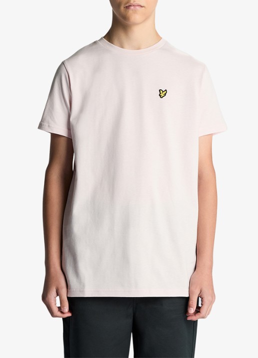 Lyle & Scott T-shirt met logoborduring - voorkant 5 lichtroze