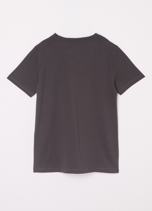Lyle & Scott T-shirt met logoborduring - voorkant 5 antraciet