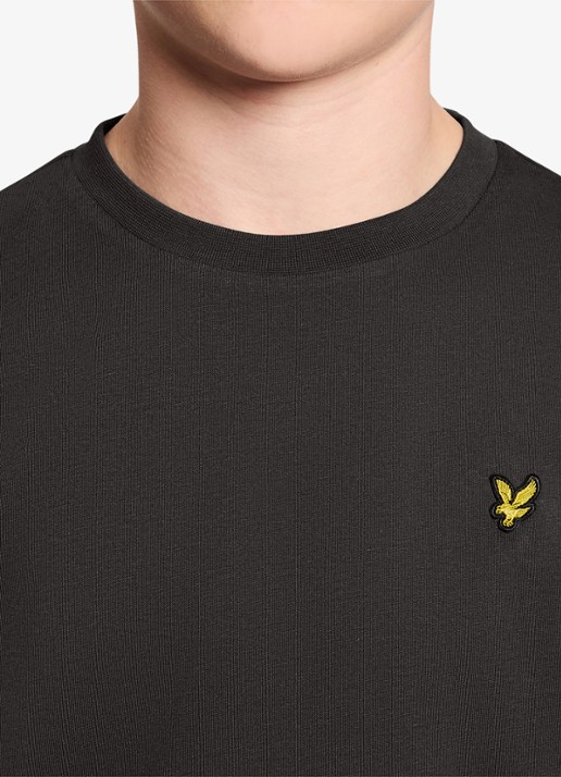 Lyle & Scott T-shirt met logoborduring - detail 2 antraciet