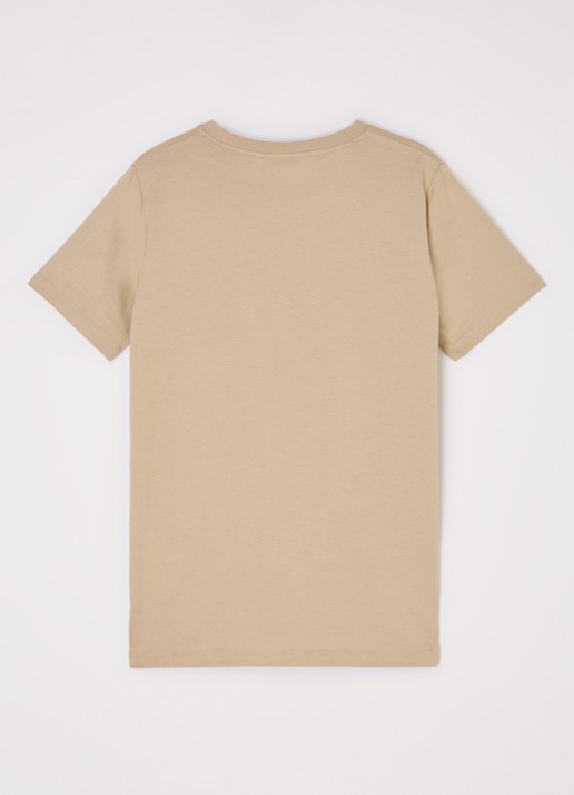 Lyle & Scott T-shirt met logoborduring - voorkant 2 beige
