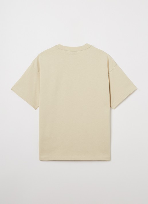 Lyle & Scott T-shirt met logoborduring - detail 4 beige