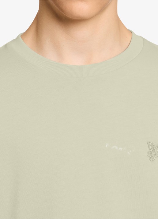 Lyle & Scott T-shirt met logoborduring - detail 5 beige