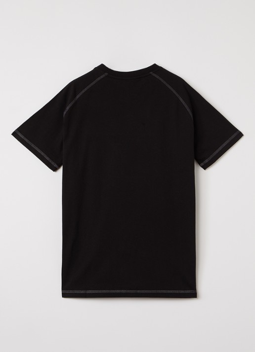 Lyle & Scott T-shirt met logoborduring - voorkant 2 zwart