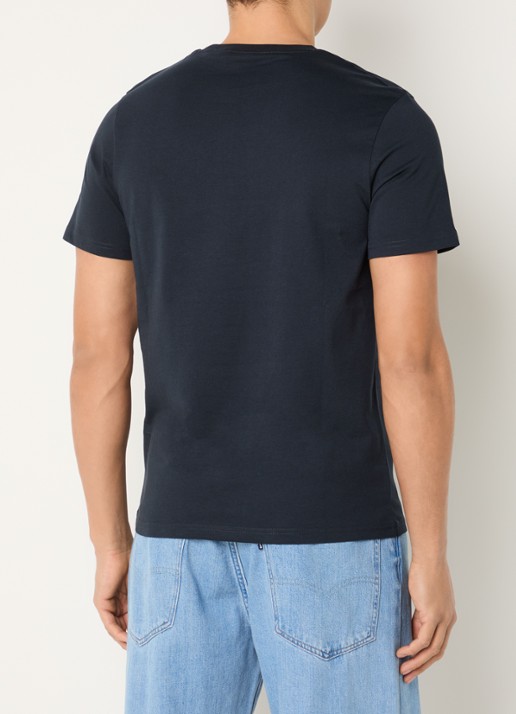 Lyle & Scott T-shirt met merkembleem - achterkant 3 donkerblauw