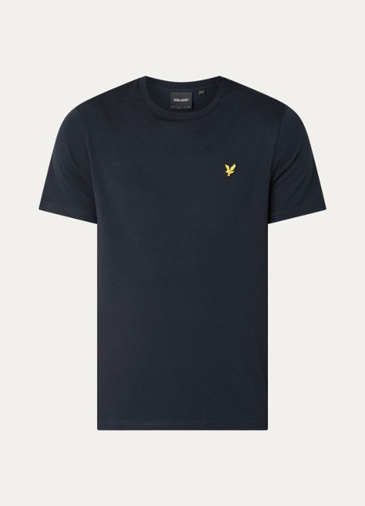 Lyle & Scott T-shirt met merkembleem - voorkant donkerblauw