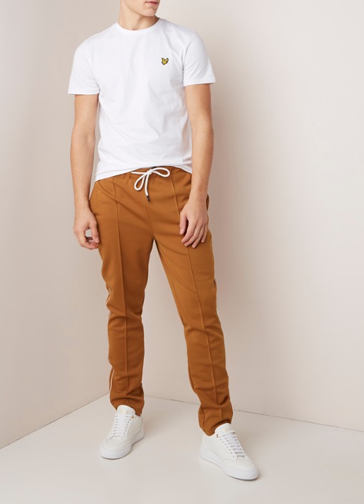 Lyle & Scott T-shirt met merkembleem - voorkant 3 wit
