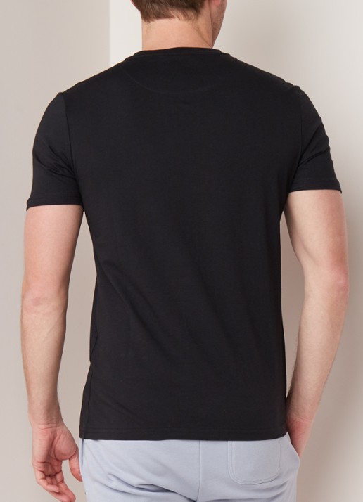 Lyle & Scott T-shirt met merkembleem - achterkant 3 zwart