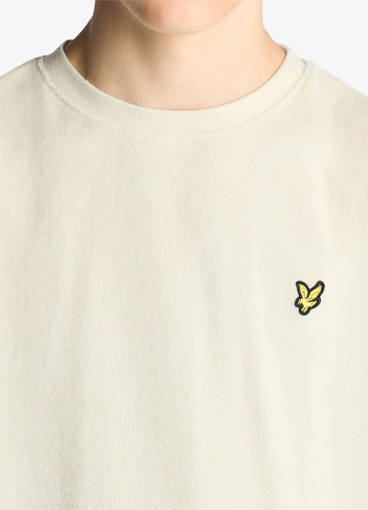 Lyle & Scott T-shirt van badstof met logoborduring