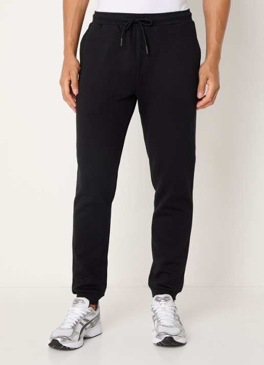 Lyle & Scott Tapered fit joggingbroek met logo en steekzakken