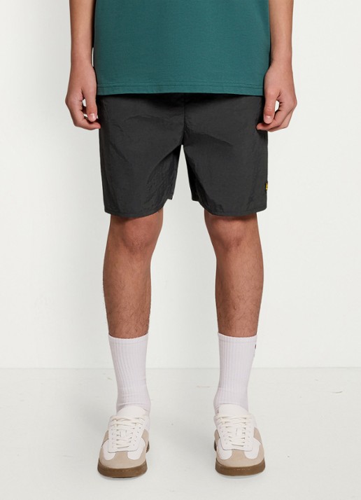 Lyle & Scott Zwemshorts met logoborduring - detail 5 zwart