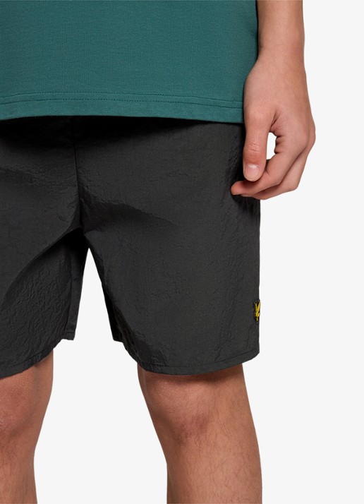 Lyle & Scott Zwemshorts met logoborduring - detail 6 zwart