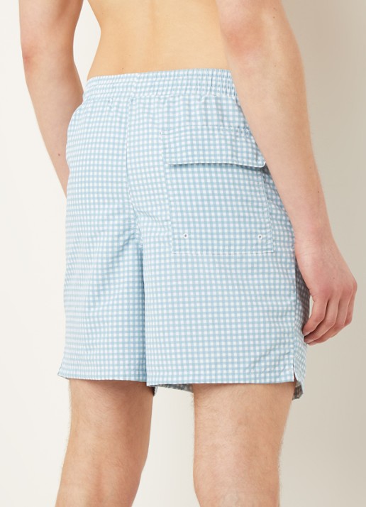 Lyle & Scott Zwemshorts met ruitdessin - achterkant 2 blauw