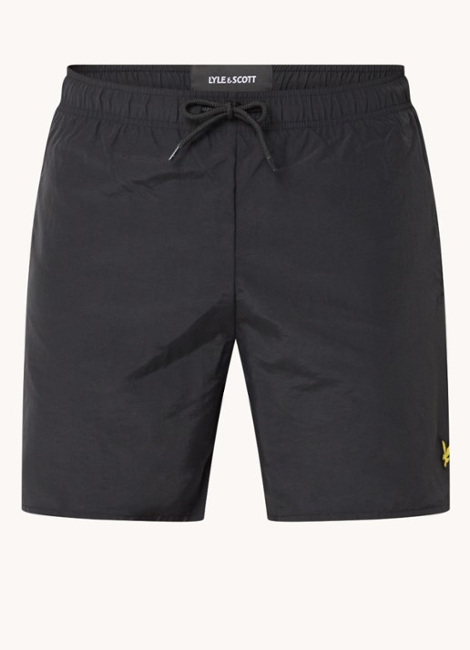 Lyle & Scott Zwemshorts met steekzakken en logo - voorkant 3 zwart