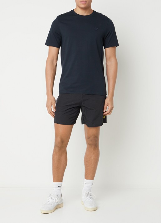 Lyle & Scott Zwemshorts met steekzakken en logo - voorkant 4 zwart