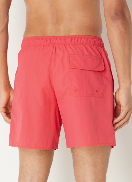 Lyle & Scott Zwemshorts met steekzakken en logo - achterkant koraalroze