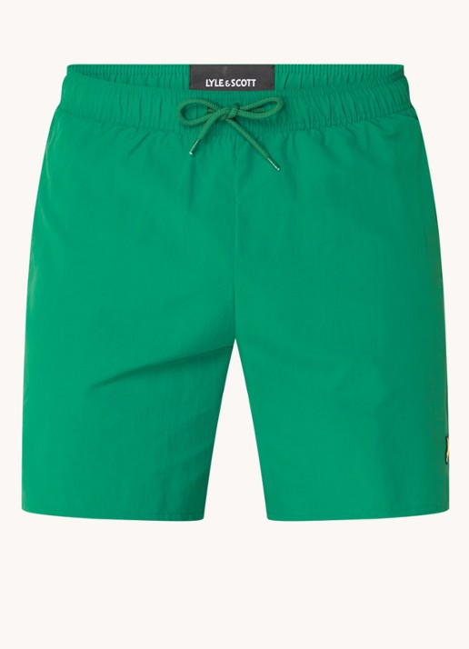 Lyle & Scott Zwemshorts met steekzakken en logo - voorkant 2 groen