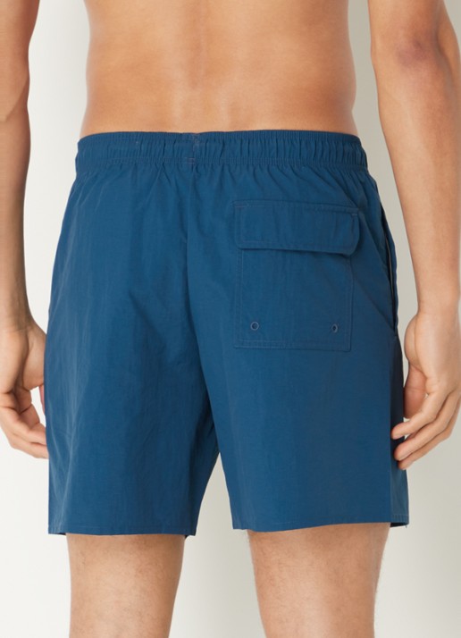 Lyle & Scott Zwemshorts met steekzakken en logo - achterkant petrol