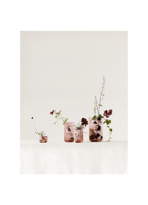 Lyngby Porcelaen Lyngby vaas 20 cm - detail 4 donkerroze