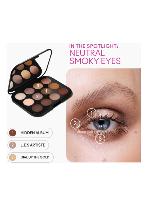 M·A·C Connect In Colour Eye Shadow Palette X12 - oogschaduw palette - detail 2 unfiltered nudes