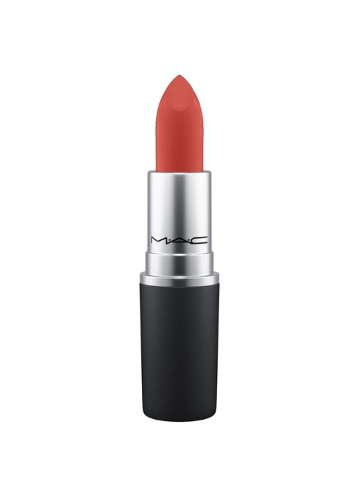 M·A·C Powder Kiss Lipstick - voorkant devoted to chili