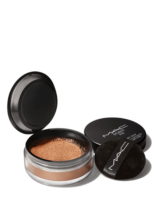 M·A·C Studio Fix Pro Set + Blur Weightless Loose Powder - losse poeder - voorkant deep dark
