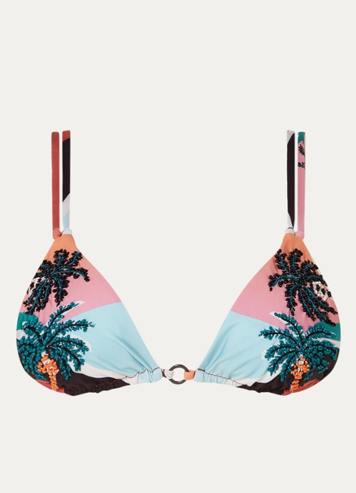 MAAJI Aloha View Brenda triangel bikinitop met uitneembare vulling - voorkant groen