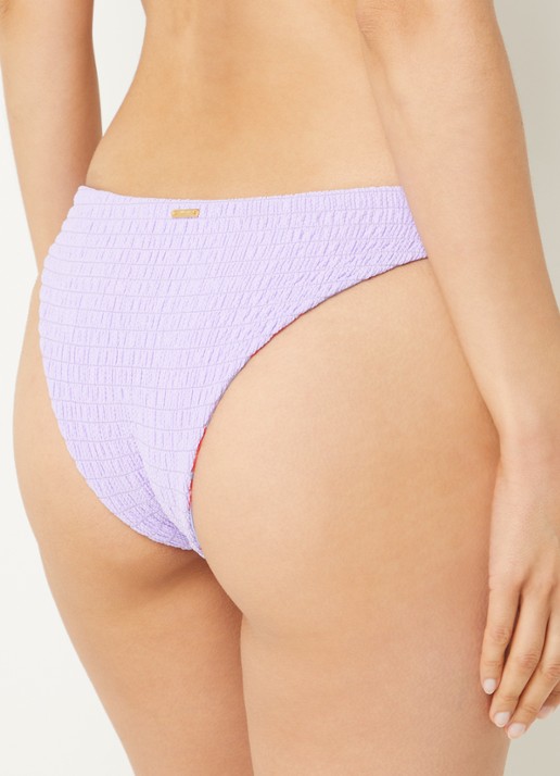 MAAJI Bikinislip met structuur  - achterkant 4 paars
