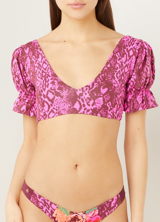 MAAJI Cherry Delirium Primrose voorgevormde bikinitop met print - detail 2 paars