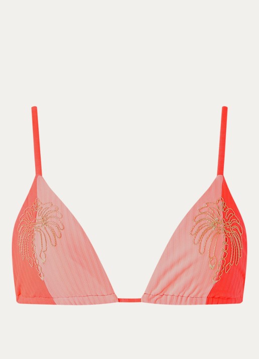 MAAJI Everly reversible triangel bikinitop - voorkant koraal