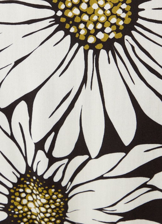 MAAJI Lia maxi strandjurk met bloemenprint en smockwerk - detail 3 zwart