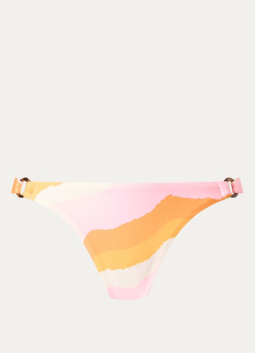 MAAJI Paradiso Waves Sublimiring reversible bikinislip met print - voorkant roze