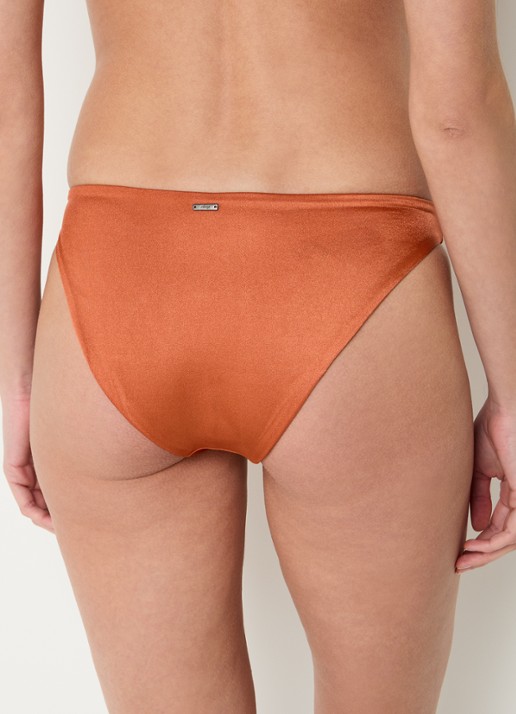MAAJI Satin Umber Sublimity reversible bikinislip  - achterkant 6 oranjebruin