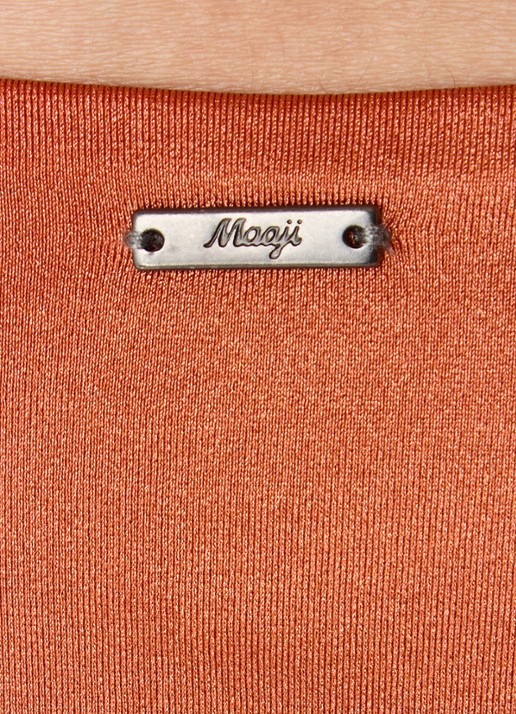 MAAJI Satin Umber Sublimity reversible bikinislip  - detail 2 oranjebruin