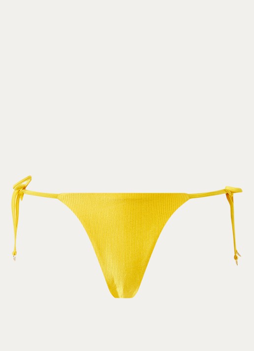 MAAJI Sunburst brazilian bikinislip met metallic finish - voorkant 3 geel
