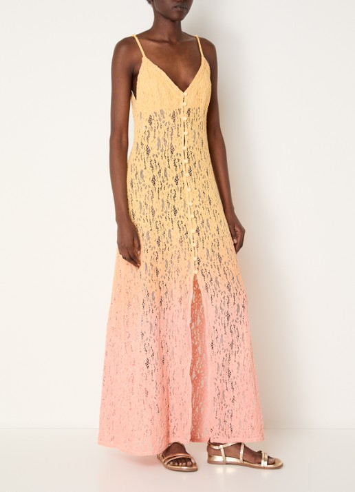 MAAJI Sunrise Sky Elowen maxi jurk met opengewerkt dessin