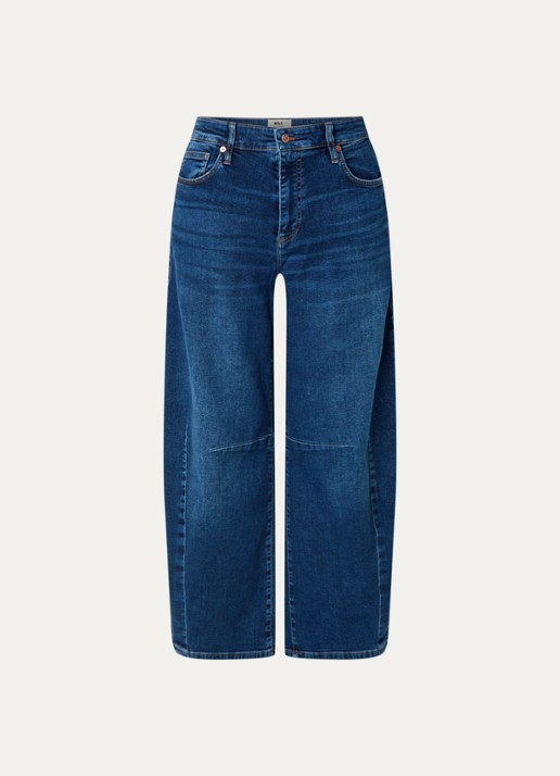 MAC Jeans Dakota high waist balloon fit jeans met steekzakken - voorkant 4 indigo