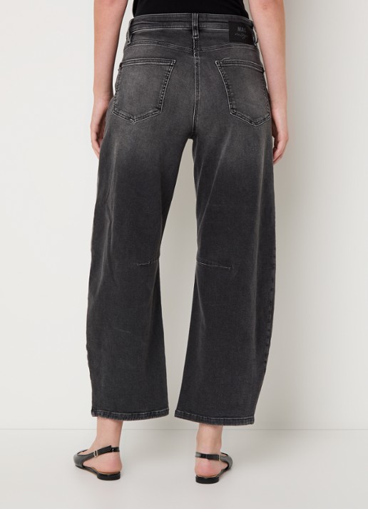 MAC Jeans Dakota high waist balloon fit jeans met steekzakken - achterkant 3 grijs