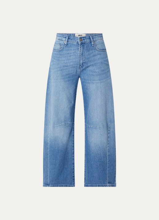 MAC Jeans Dakota high waist balloon fit jeans met steekzakken - voorkant 2 blauw