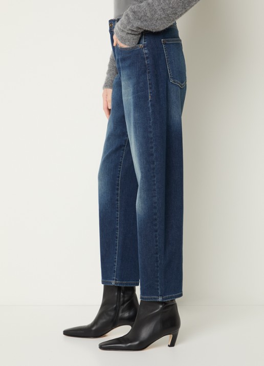MAC Jeans Danni high waist tapered jeans met donkere wassing - detail 5 indigo
