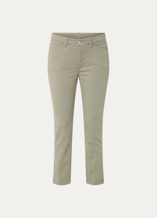 MAC Jeans Dream Chic mid waist slim fit jeans met gekleurde wassing - voorkant 4 mosgroen