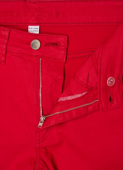 MAC Jeans Dream Chic mid waist slim fit jeans met gekleurde wassing - detail 2 rood