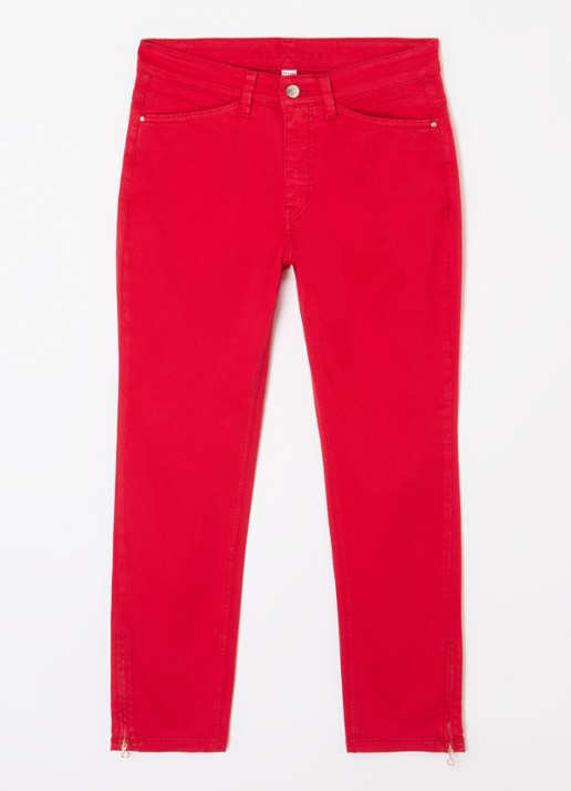 MAC Jeans Dream Chic mid waist slim fit jeans met gekleurde wassing - voorkant 5 rood