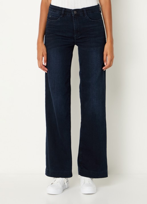 MAC Jeans Dream high waist wide leg jeans met steekzakken - detail 2 royalblauw