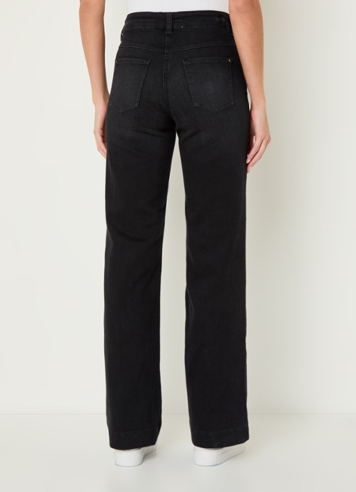 MAC Jeans Dream high waist wide leg jeans met steekzakken - achterkant 5 zwart