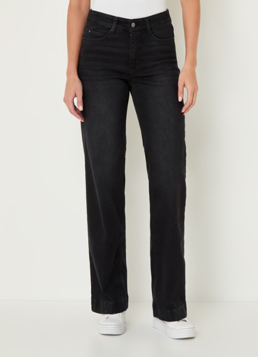 MAC Jeans Dream high waist wide leg jeans met steekzakken - detail 3 zwart