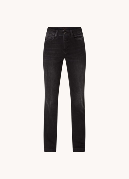 MAC Jeans Dream mid waist flared jeans met stretch - voorkant 2 zwart