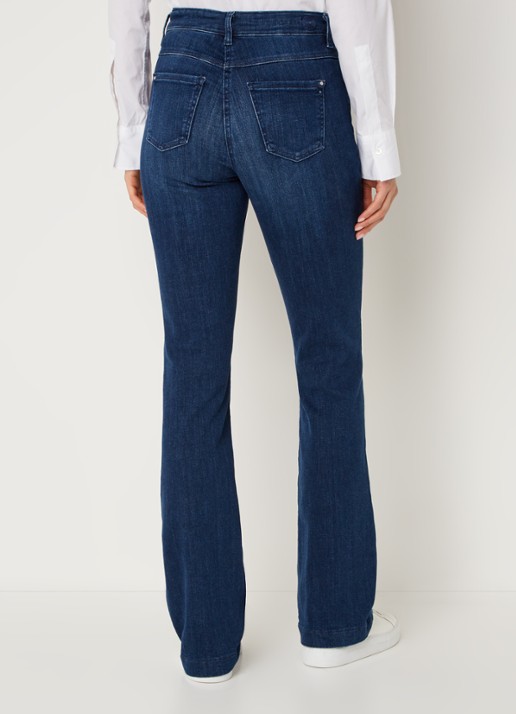 MAC Jeans Dream mid waist flared jeans met stretch - achterkant 3 indigo