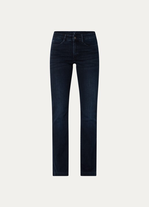 MAC Jeans Dream mid waist flared jeans met stretch - voorkant kobaltblauw