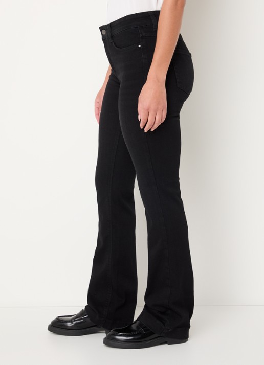 MAC Jeans Dream mid waist flared jeans met stretch - detail 4 grijsmele